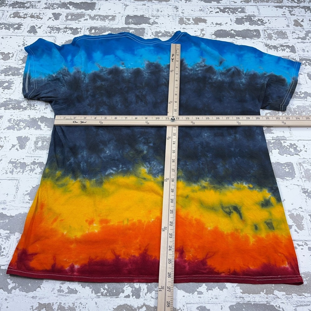 Led Zepplien Shirt Men Large Blue Tee Band Concert Tour Retro Rainbow Tie Dye - Picture 6 of 9